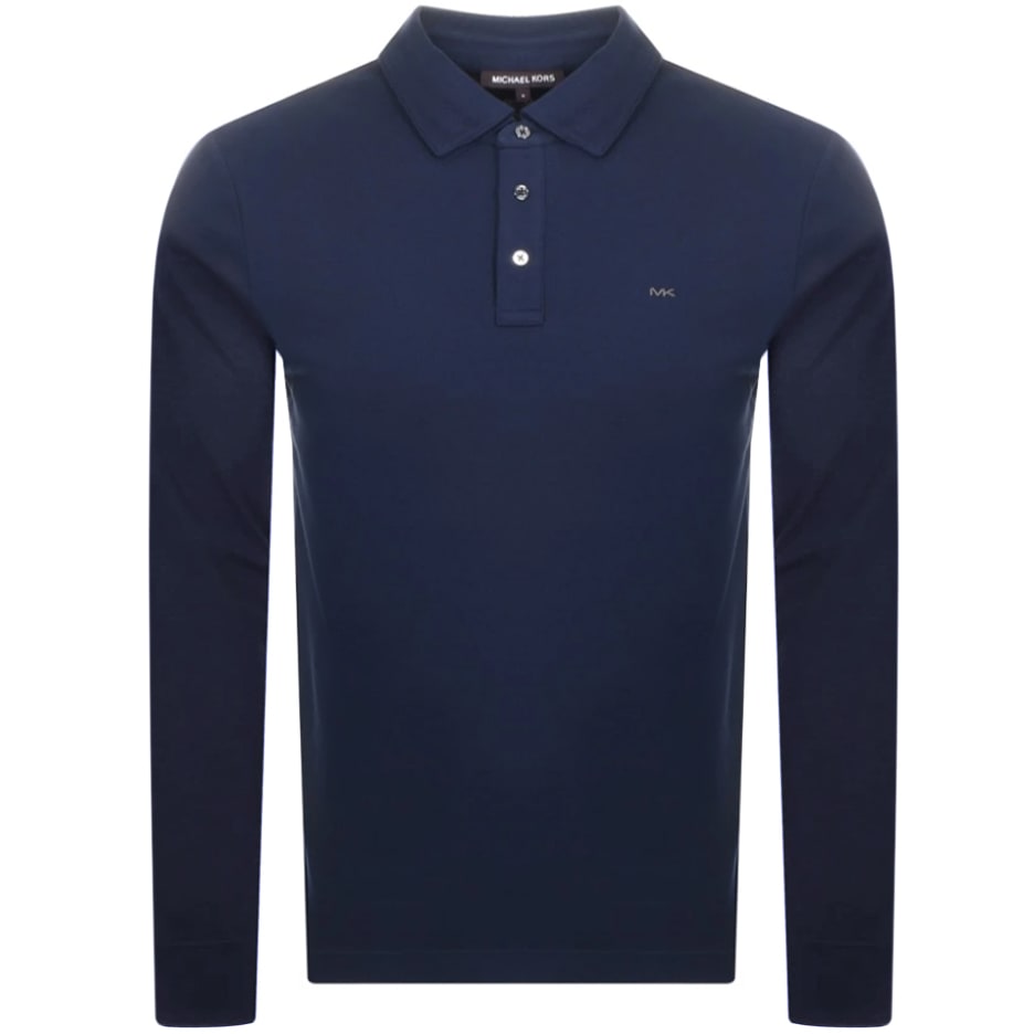 Alternative Image for ProductMichael Kore Sleek Long Sleeved Polo T Shirt Navy1
